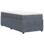 Preview: Boxspringbett mit Matratze Dunkelgrau 100x200 cm Samt