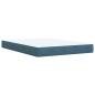 Preview: Boxspringbett mit Matratze Dunkelblau 160x200 cm Samt