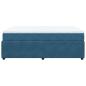 Preview: Boxspringbett mit Matratze Dunkelblau 160x200 cm Samt