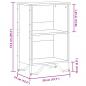 Preview: Bücherregal Grau Sonoma 50x31x74,5 cm Holzwerkstoff