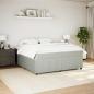 Preview: Boxspringbett mit Matratze Hellgrau 180x200 cm Samt