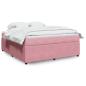 Preview: ARDEBO.de - Boxspringbett mit Matratze Rosa 180x200 cm Samt