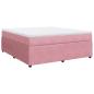 Preview: Boxspringbett mit Matratze Rosa 180x200 cm Samt