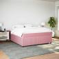 Preview: Boxspringbett mit Matratze Rosa 180x200 cm Samt