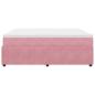 Preview: Boxspringbett mit Matratze Rosa 180x200 cm Samt