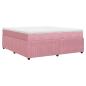 Preview: Boxspringbett mit Matratze Rosa 180x200 cm Samt