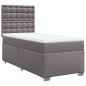 Preview: Boxspringbett mit Matratze Grau 90x200 cm Kunstleder