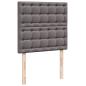 Preview: Boxspringbett mit Matratze Grau 90x200 cm Kunstleder