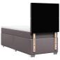 Preview: Boxspringbett mit Matratze Grau 90x200 cm Kunstleder