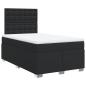 Preview: Boxspringbett mit Matratze Schwarz 120x190 cm Kunstleder