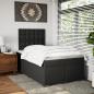 Preview: Boxspringbett mit Matratze Schwarz 120x190 cm Kunstleder