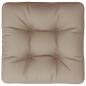 Preview: ARDEBO.de - Palettenkissen Taupe 60x60x12 cm Stoff