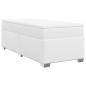 Preview: Boxspringbett mit Matratze Weiß 90x190 cm Kunstleder