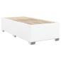 Preview: Boxspringbett mit Matratze Weiß 90x190 cm Kunstleder