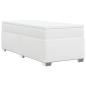 Preview: Boxspringbett mit Matratze Weiß 90x190 cm Kunstleder