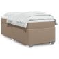 Preview: ARDEBO.de - Boxspringbett mit Matratze Cappuccino-Braun 90x190cm Kunstleder
