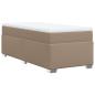 Preview: Boxspringbett mit Matratze Cappuccino-Braun 90x190cm Kunstleder
