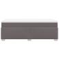 Preview: Boxspringbett mit Matratze Grau 100x200 cm Kunstleder