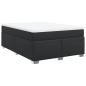 Preview: Boxspringbett mit Matratze Schwarz 140x190 cm Kunstleder