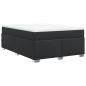 Preview: Boxspringbett mit Matratze Schwarz 140x190 cm Kunstleder