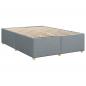 Preview: Boxspringbett mit Matratze Hellgrau 160x200 cm Stoff