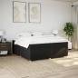 Preview: Boxspringbett mit Matratze Schwarz 200x200 cm Stoff