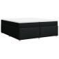 Preview: Boxspringbett mit Matratze Schwarz 200x200 cm Stoff