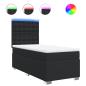 Preview: Boxspringbett mit Matratze Schwarz 80x200 cm Kunstleder