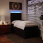 Preview: Boxspringbett mit Matratze Schwarz 80x200 cm Kunstleder