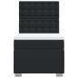 Preview: Boxspringbett mit Matratze Schwarz 80x200 cm Kunstleder