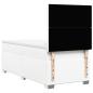 Preview: Boxspringbett mit Matratze Weiß 90x190 cm Kunstleder