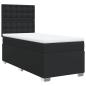 Preview: Boxspringbett mit Matratze Schwarz 100x200 cm Kunstleder