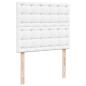 Preview: Boxspringbett mit Matratze Weiß 120x200 cm Kunstleder