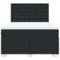 Preview: Boxspringbett mit Matratze Schwarz 140x190 cm Kunstleder