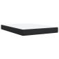 Preview: Boxspringbett mit Matratze Schwarz 140x190 cm Kunstleder