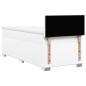 Preview: Boxspringbett mit Matratze Weiß 90x200 cm Kunstleder