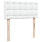 Preview: Boxspringbett mit Matratze Weiß 90x200 cm Kunstleder