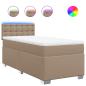Preview: Boxspringbett mit Matratze Cappuccino-Braun 90x200cm Kunstleder