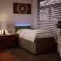 Preview: Boxspringbett mit Matratze Cappuccino-Braun 90x200cm Kunstleder