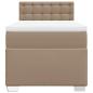 Preview: Boxspringbett mit Matratze Cappuccino-Braun 90x200cm Kunstleder
