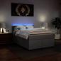 Preview: Boxspringbett mit Matratze Grau 160x200 cm Kunstleder