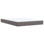 Preview: Boxspringbett mit Matratze Grau 160x200 cm Kunstleder