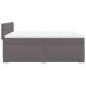 Preview: Boxspringbett mit Matratze Grau 160x200 cm Kunstleder