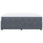 Preview: Boxspringbett mit Matratze Dunkelgrau 200x200 cm Samt