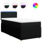 Preview: Boxspringbett mit Matratze Schwarz 80x200 cm Stoff
