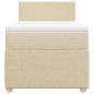 Preview: Boxspringbett mit Matratze Creme 90x200 cm Stoff