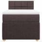 Preview: Boxspringbett mit Matratze Dunkelbraun 90x200 cm Stoff
