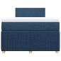 Preview: Boxspringbett mit Matratze Blau 120x190 cm Stoff