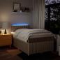 Preview: Boxspringbett mit Matratze Creme 120x190 cm Stoff
