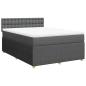 Preview: Boxspringbett mit Matratze Dunkelgrau 140x190 cm Stoff